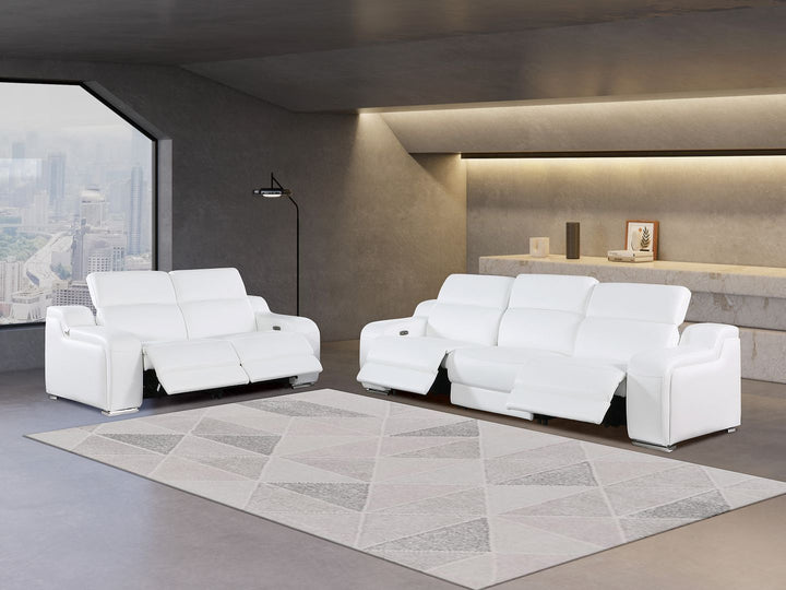 1116 - 5-Piece Modular Power Reclining Sofa And Loveseat Set In With 4 Power Recliners &amp; Power Headrests