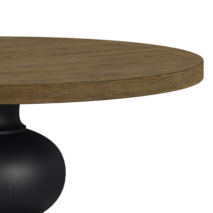 Heritage &amp; Home - Round Dining Table - Oak Brown And Black