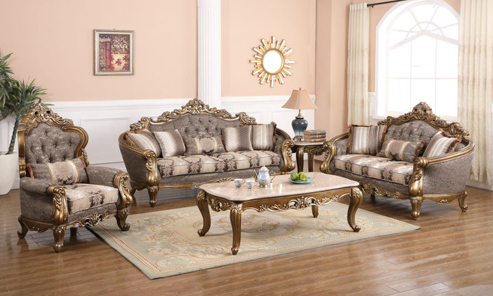 Amelia - Loveseat - Gold