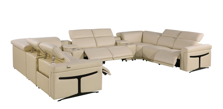 1126 - 10-Piece U-Shaped Sectional Sofa In With 4 Power Recliners &amp; Power Headrests