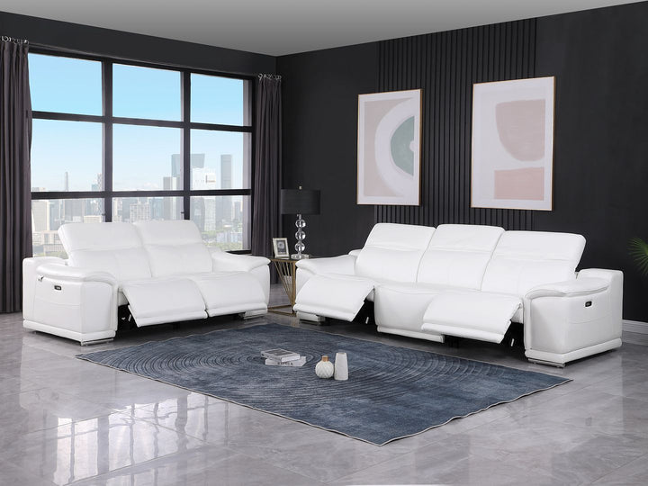 9762 - 5-Piece Modular Power Reclining Sofa And Loveseat Set With 5 Power Recliners In