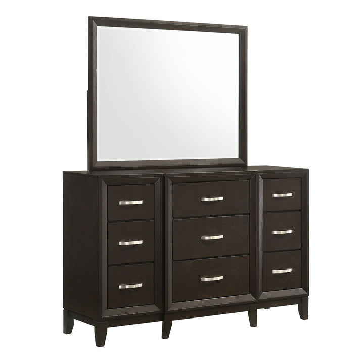 Beaumont - Dresser & Mirror - Merlot