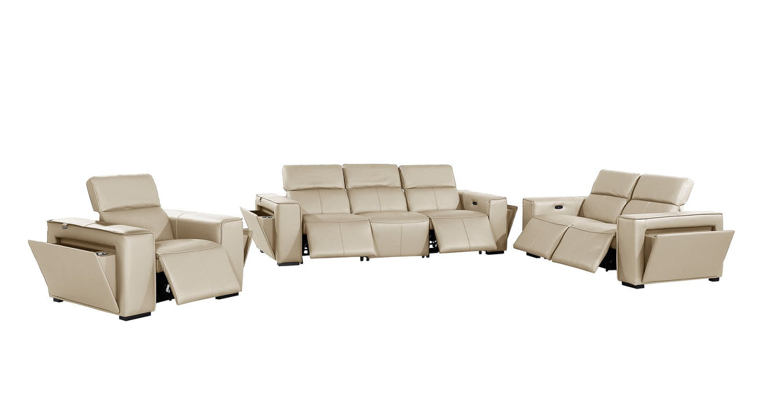 1224 - 6-Piece Modular Power Reclining Sofa, Loveseat &amp; Chair Set In With 5 Power Recliners &amp; Power Headrests