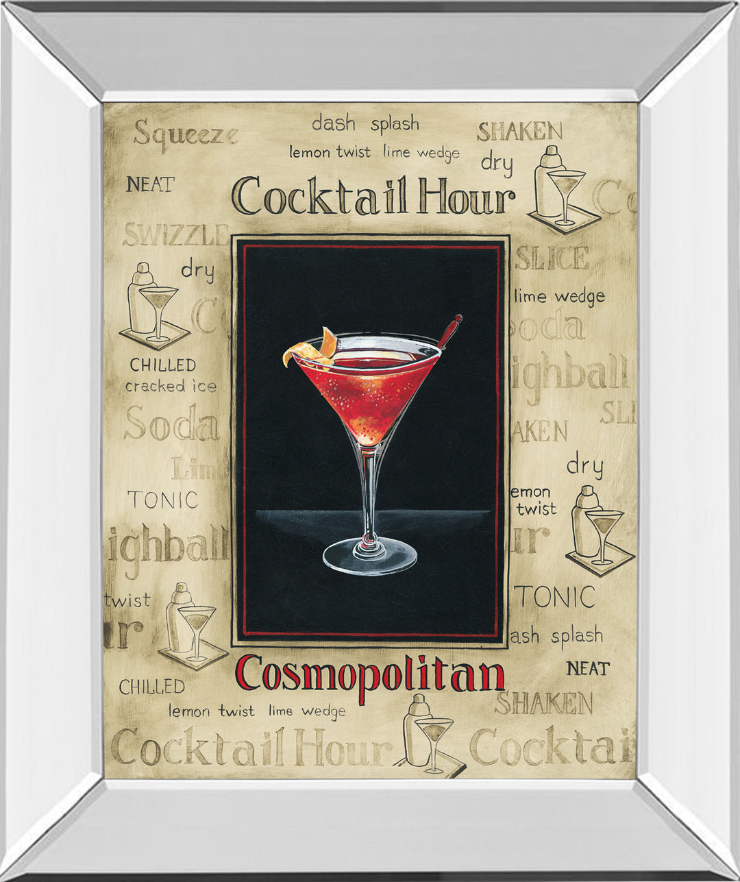 Cosmopolitan By Gregory Gorham - Mirror Framed Print Wall Art - Red