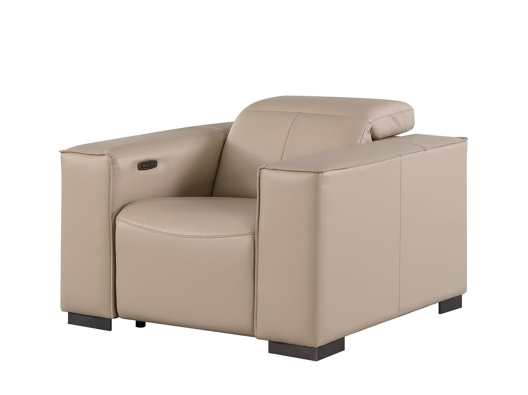 1208 - Leather Power Reclining Chair With Power Headrest