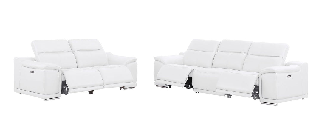 2679 - Genuine Leather Reclining Set (Sofa And Loveseat With 4 Power Recliners)