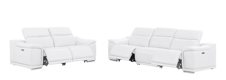 2679 - Genuine Leather Reclining Set (Sofa And Loveseat With 4 Power Recliners)
