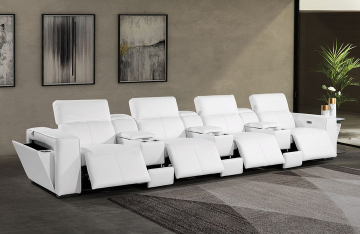 1224 - 7-Piece Modular Power Reclining Sofa In With 4 Power Recliners &amp; Power Headrests