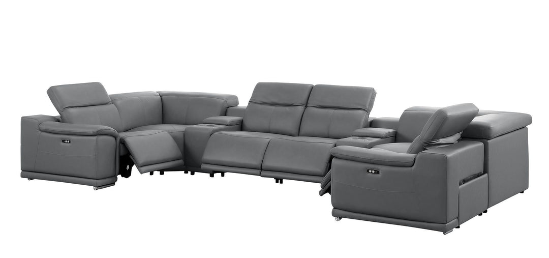 2679 - 8-Piece U-Shaped Power Reclining Sectional In Genuine Leather (4 Recliner)