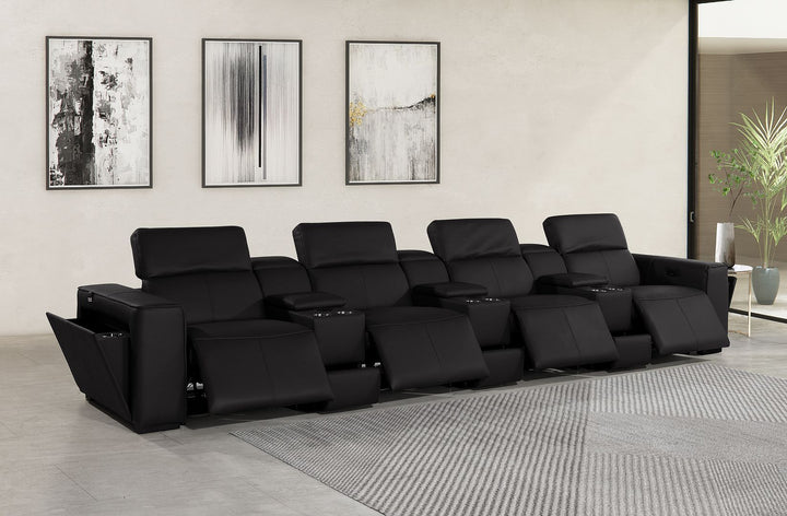 1224 - 7-Piece Modular Power Reclining Sofa In With 4 Power Recliners &amp; Power Headrests