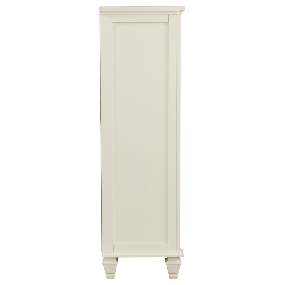 Sandy Beach 5-drawer Bedroom Chest Cream White