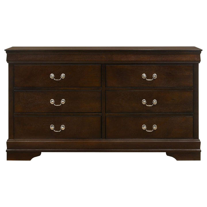 Louis Philippe 4-piece Twin Bedroom Set Cappuccino