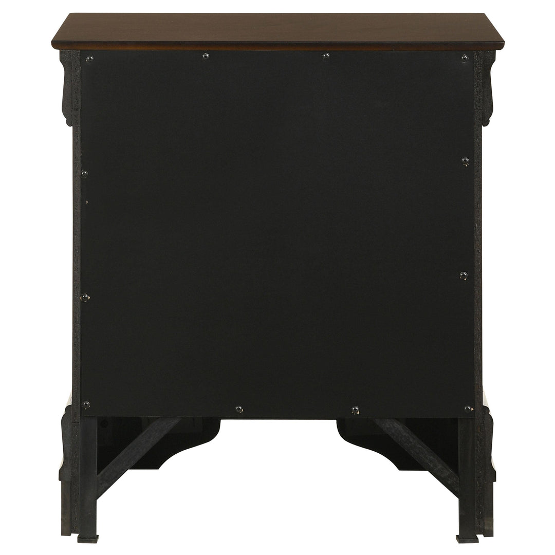 Louis Philippe 2-drawer Nightstand Cappuccino