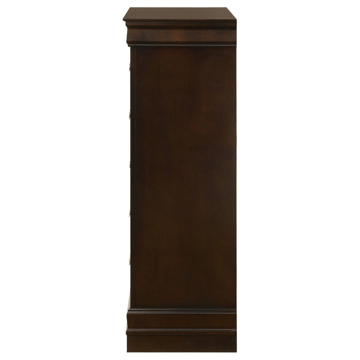 Louis Philippe 5-drawer Bedroom Chest Cappuccino
