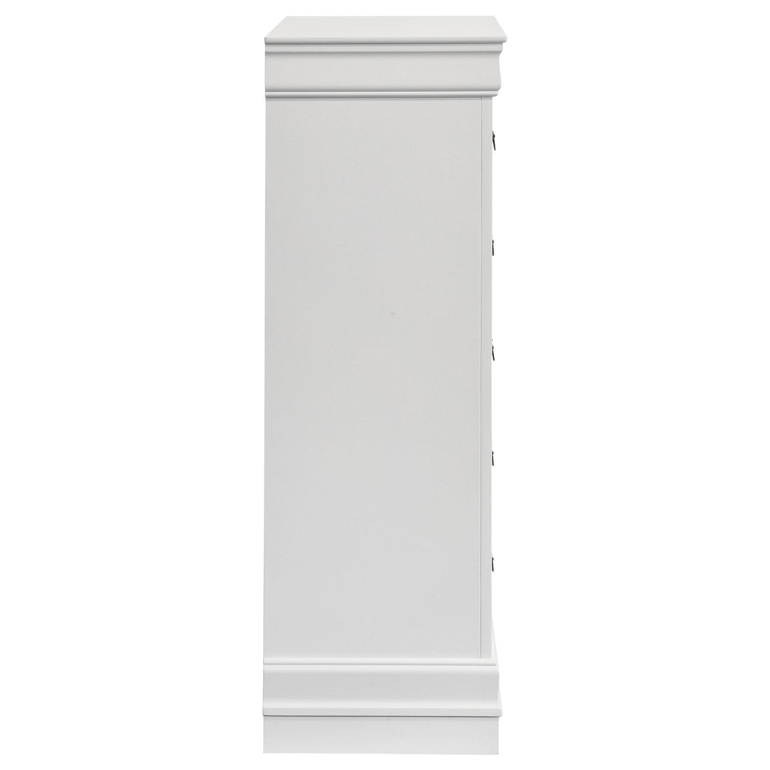 Louis Philippe 5-drawer Bedroom Chest White