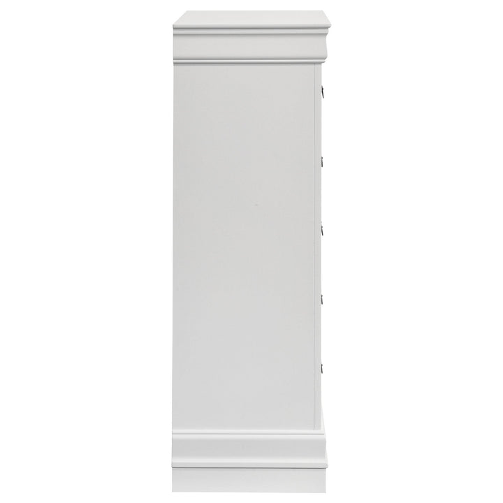 Louis Philippe 5-drawer Bedroom Chest White