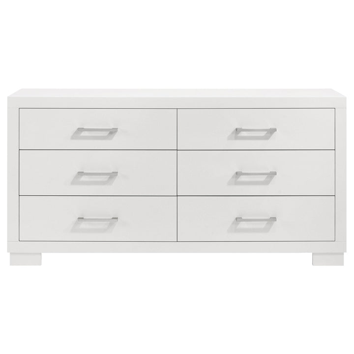 Jessica 5-piece Eastern King LED Bedroom Set Snow White