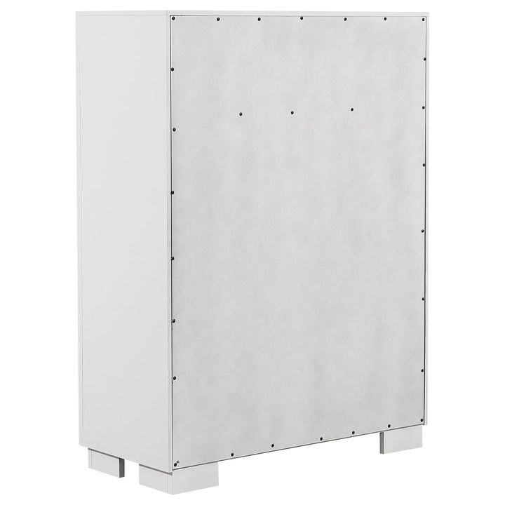 Jessica 5-piece Eastern King LED Bedroom Set Snow White