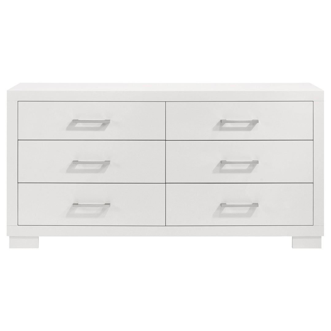 Jessica 4-piece Queen LED Bedroom Set Snow White