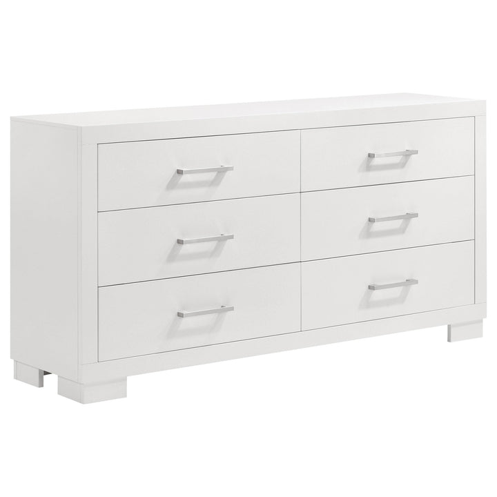 Jessica 5-piece Queen LED Bedroom Set Snow White