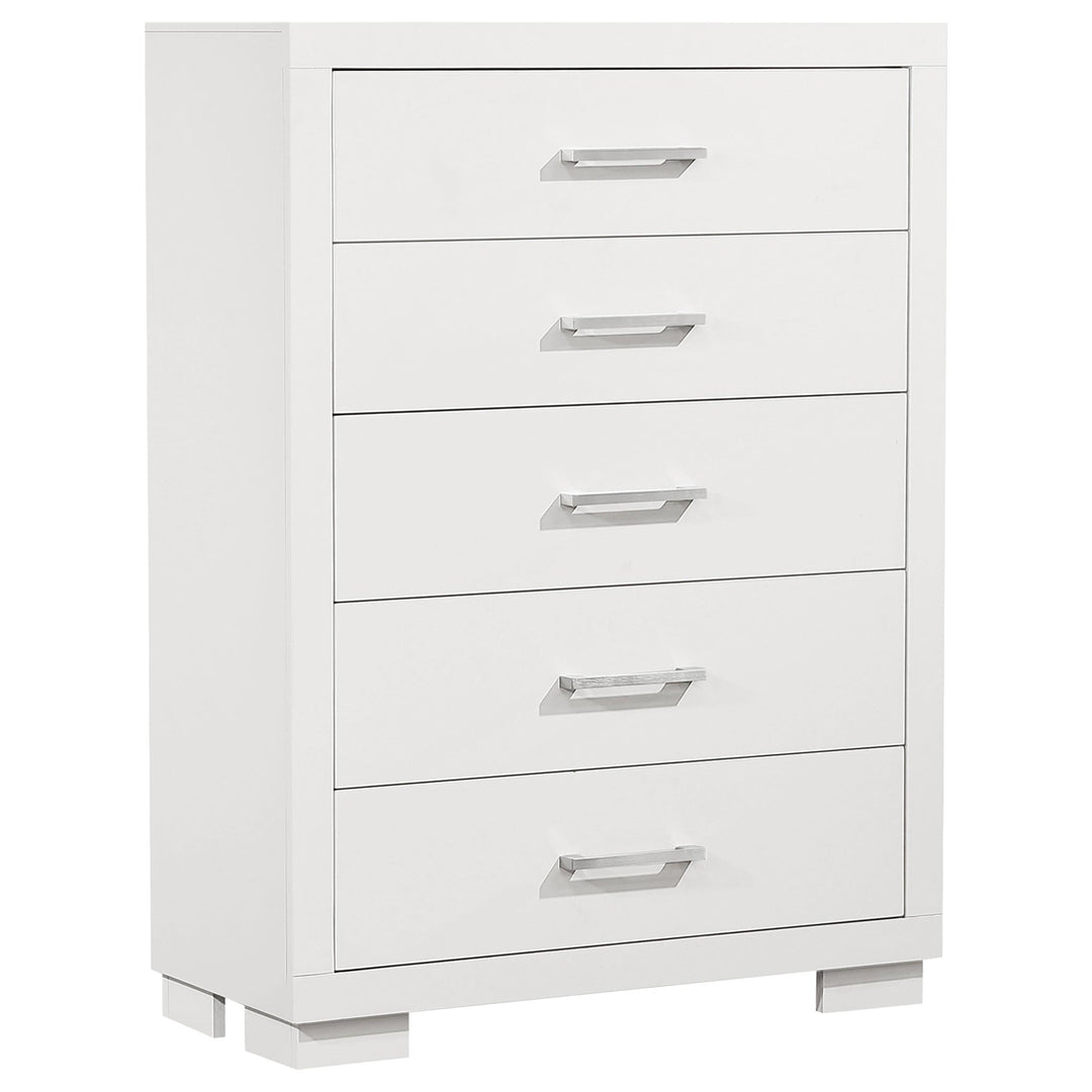 Jessica 5-piece Queen LED Bedroom Set Snow White