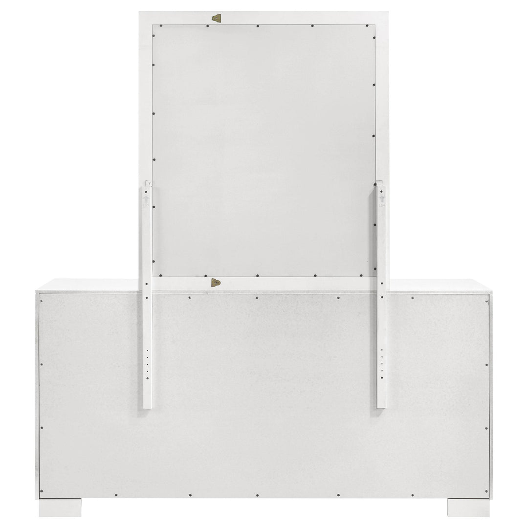 Jessica 6-drawer Dresser with Mirror Snow White