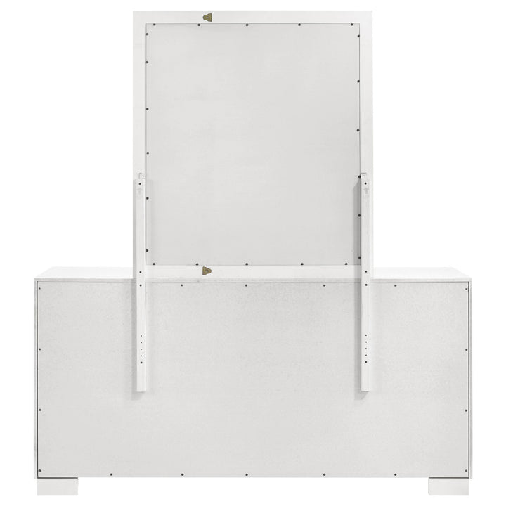 Jessica 6-drawer Dresser with Mirror Snow White