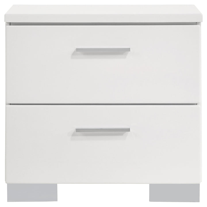 Felicity 4-piece California King Bedroom Set White Gloss