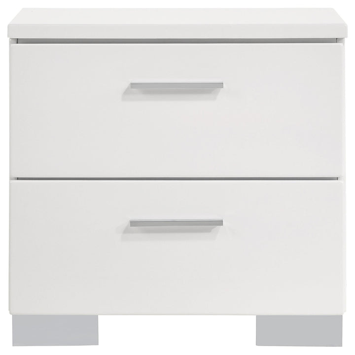 Felicity 4-piece Queen Bedroom Set White High Gloss