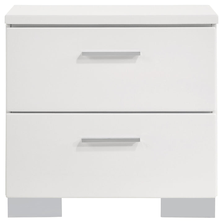 Felicity 4-piece Queen Bedroom Set White High Gloss