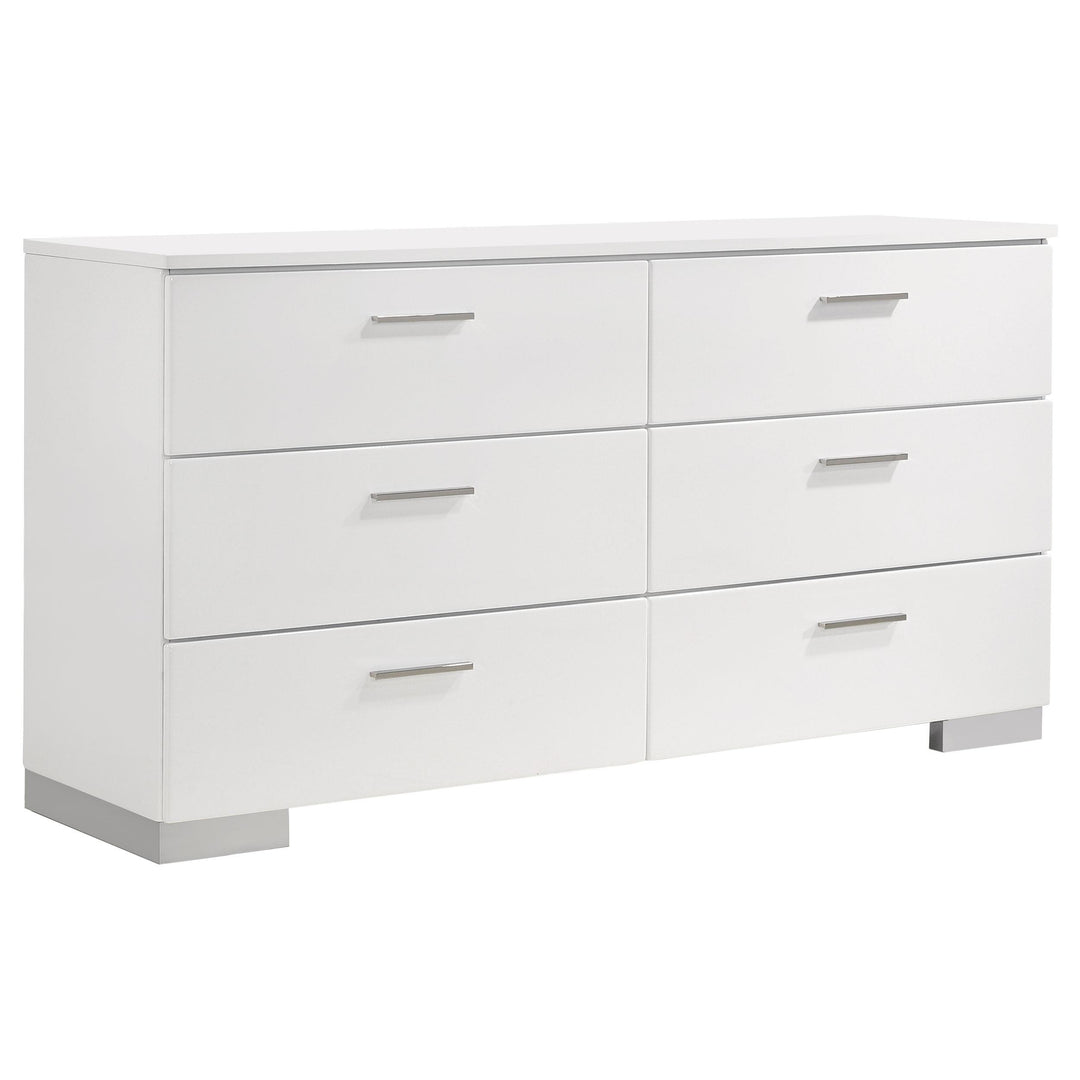 Felicity 4-piece California King Platform Bedroom Set White