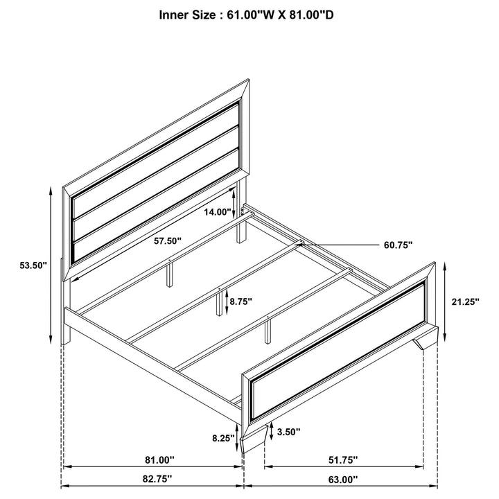Kauffman Wood Queen Panel Bed Washed Taupe