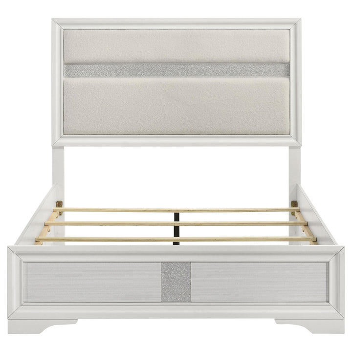 Miranda 54-inch Upholstered Queen Panel Bed White