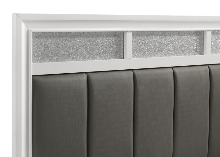 Barzini Wood Eastern King Panel Bed White