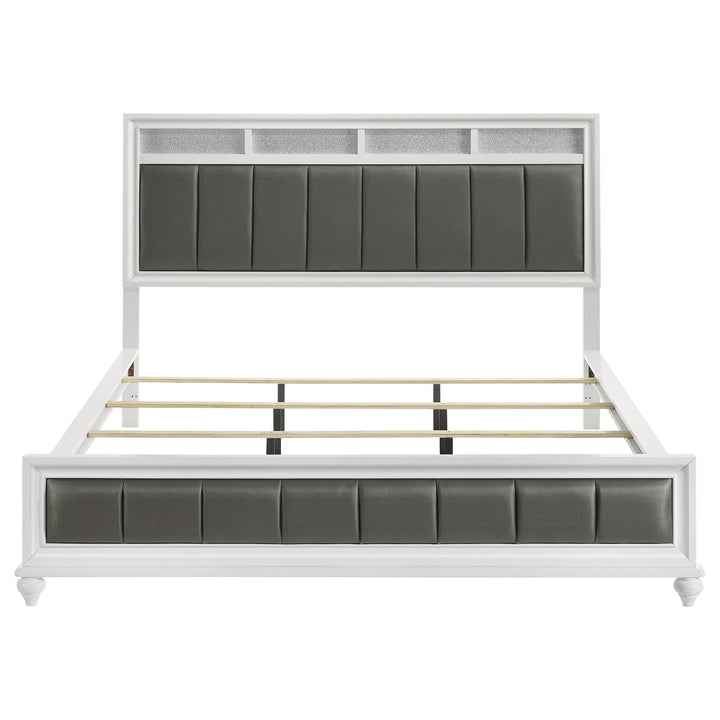 Barzini Wood California King Panel Bed White