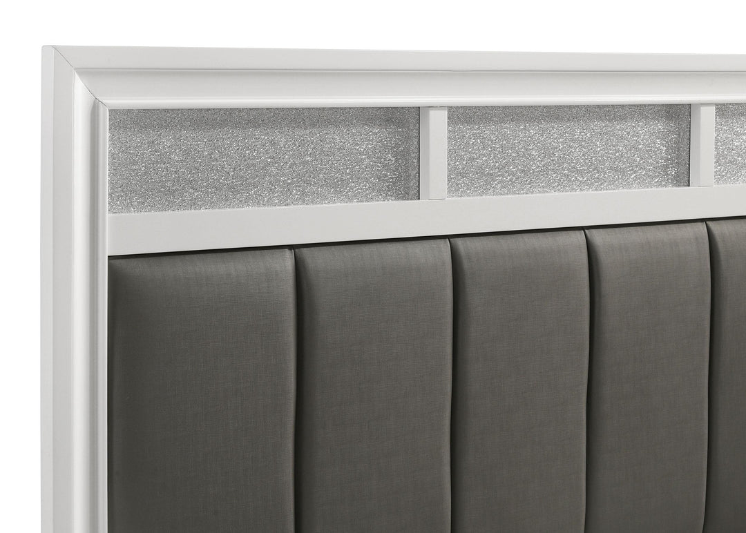 Barzini Wood Queen Panel Bed White