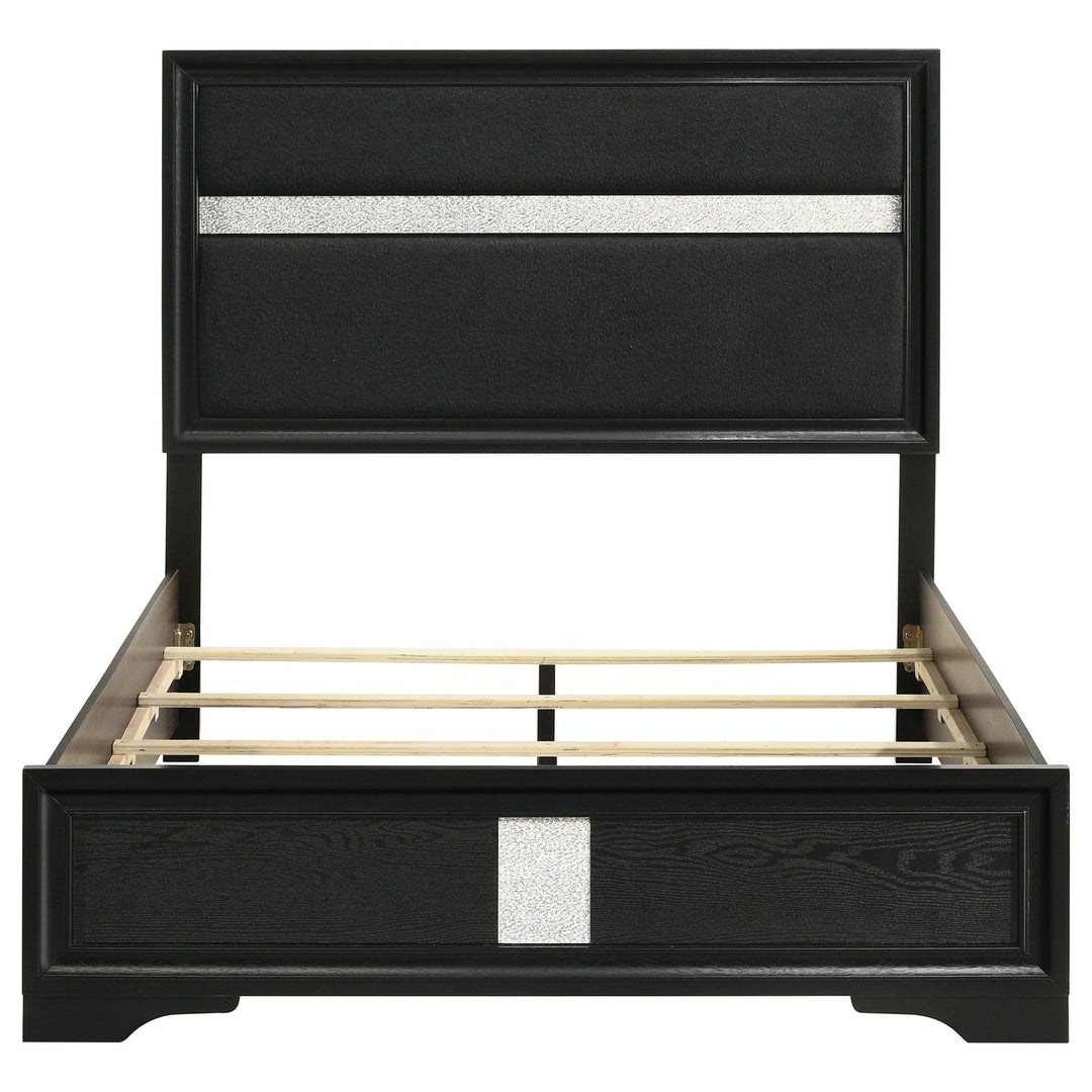 Miranda 54-inch Upholstered Full Panel Bed Black