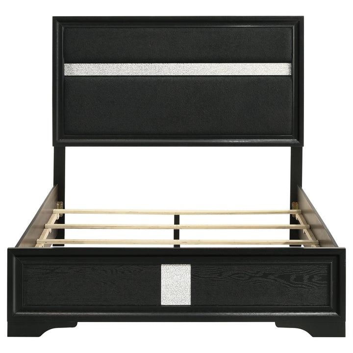 Miranda 54-inch Upholstered Full Panel Bed Black