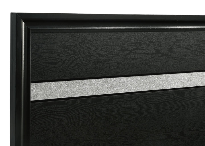 Miranda 51-inch Wood Eastern King Storage Panel Bed Black