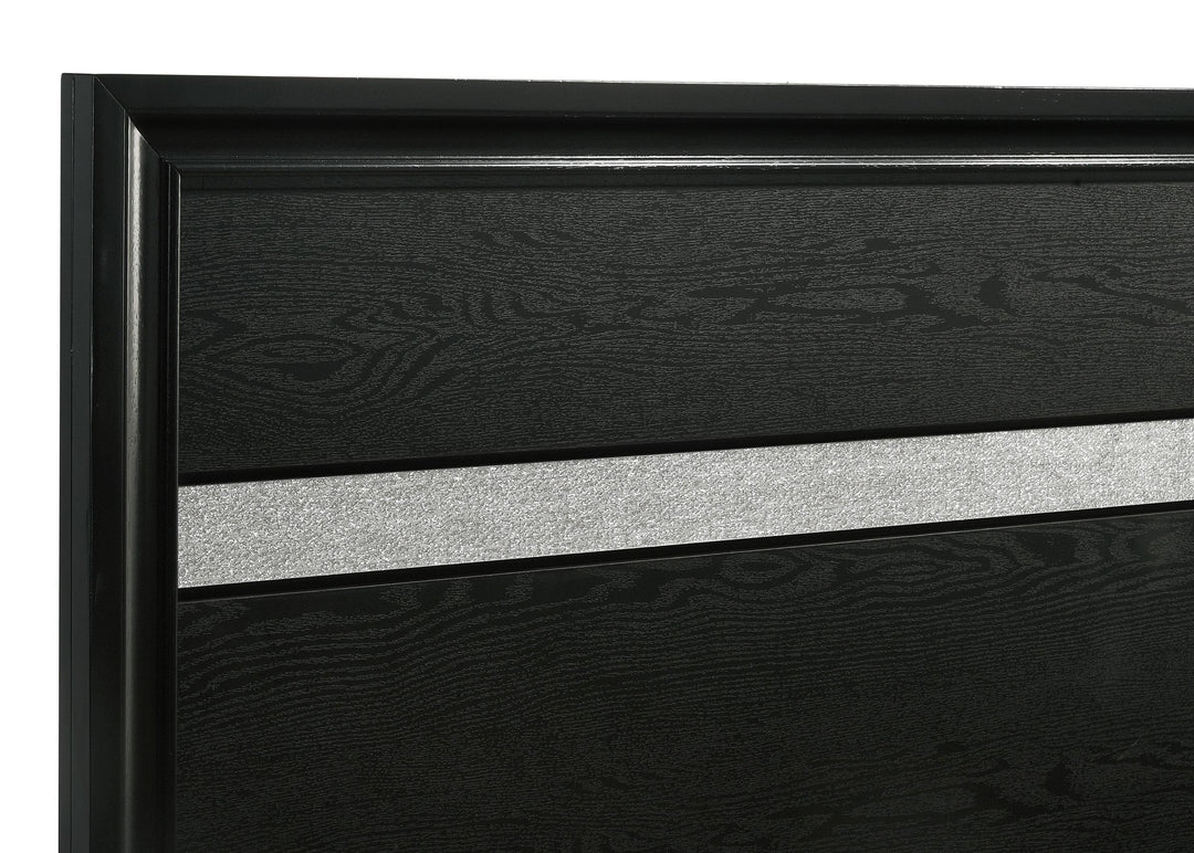 Miranda 51-inch Wood Twin Storage Panel Bed Black