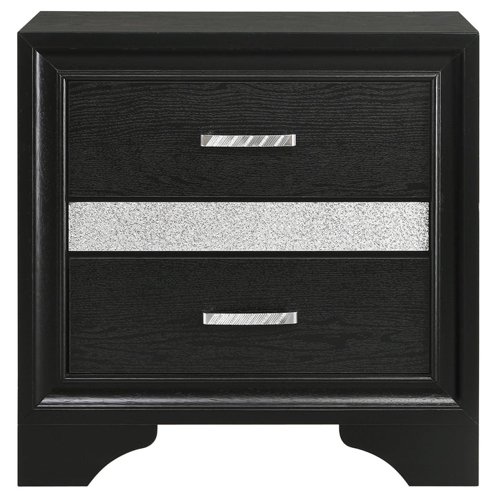 Miranda 3-drawer Nightstand Bedside Table Black