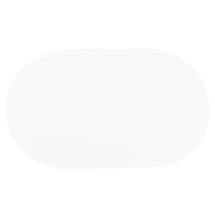 Retro Oval 60-inch Wood Top Dining Table White and Chrome