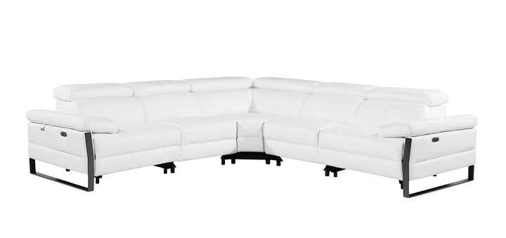 1246 - 5-Piece L-Shaped Modular Power Reclining Sectional With Power Headrests