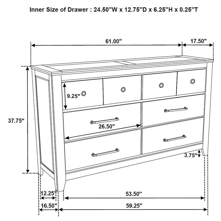 Hazlewood 4-piece Queen Bedroom Set Vineyard Oak