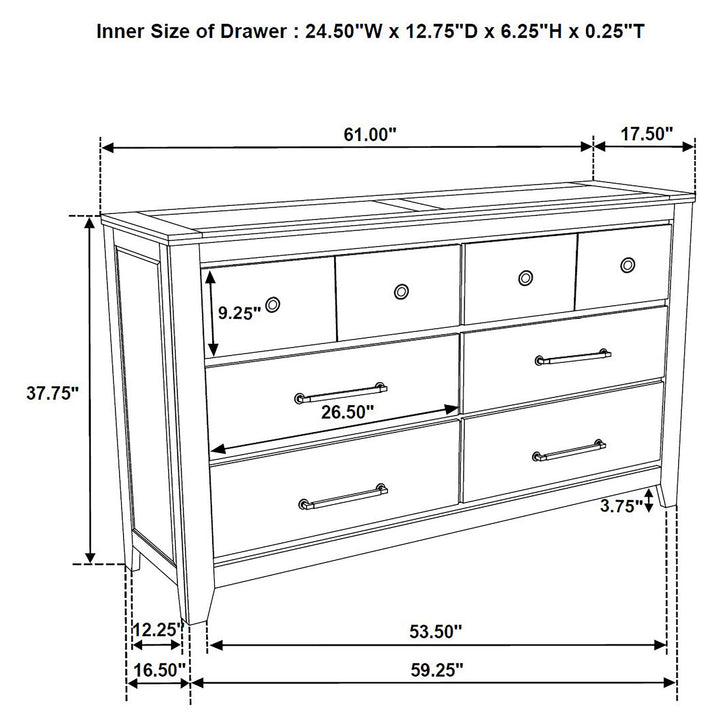 Hazlewood 4-piece Queen Bedroom Set Vineyard Oak