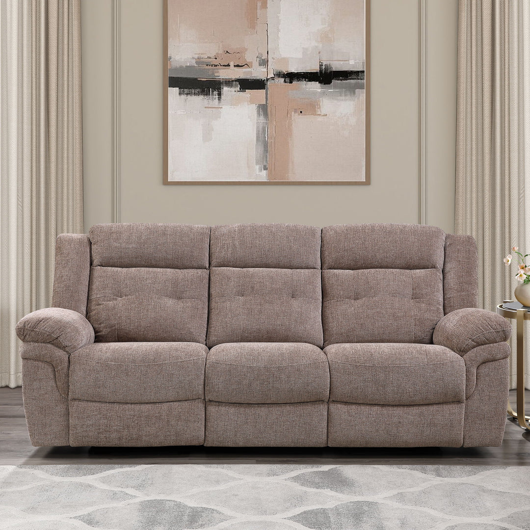 Sydney - Manual Recliner Sofa - Brown