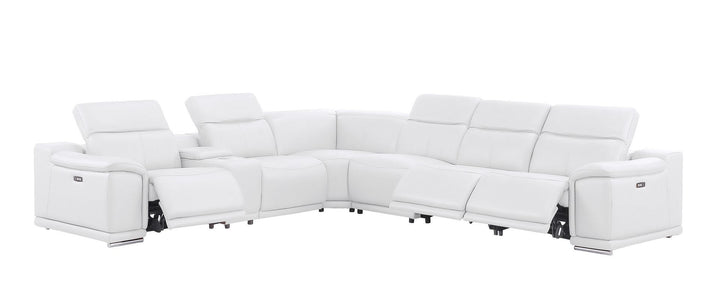 2679 - 7-Piece L-Shaped Power Reclining Sectional In Genuine Leather (3 Recliners)
