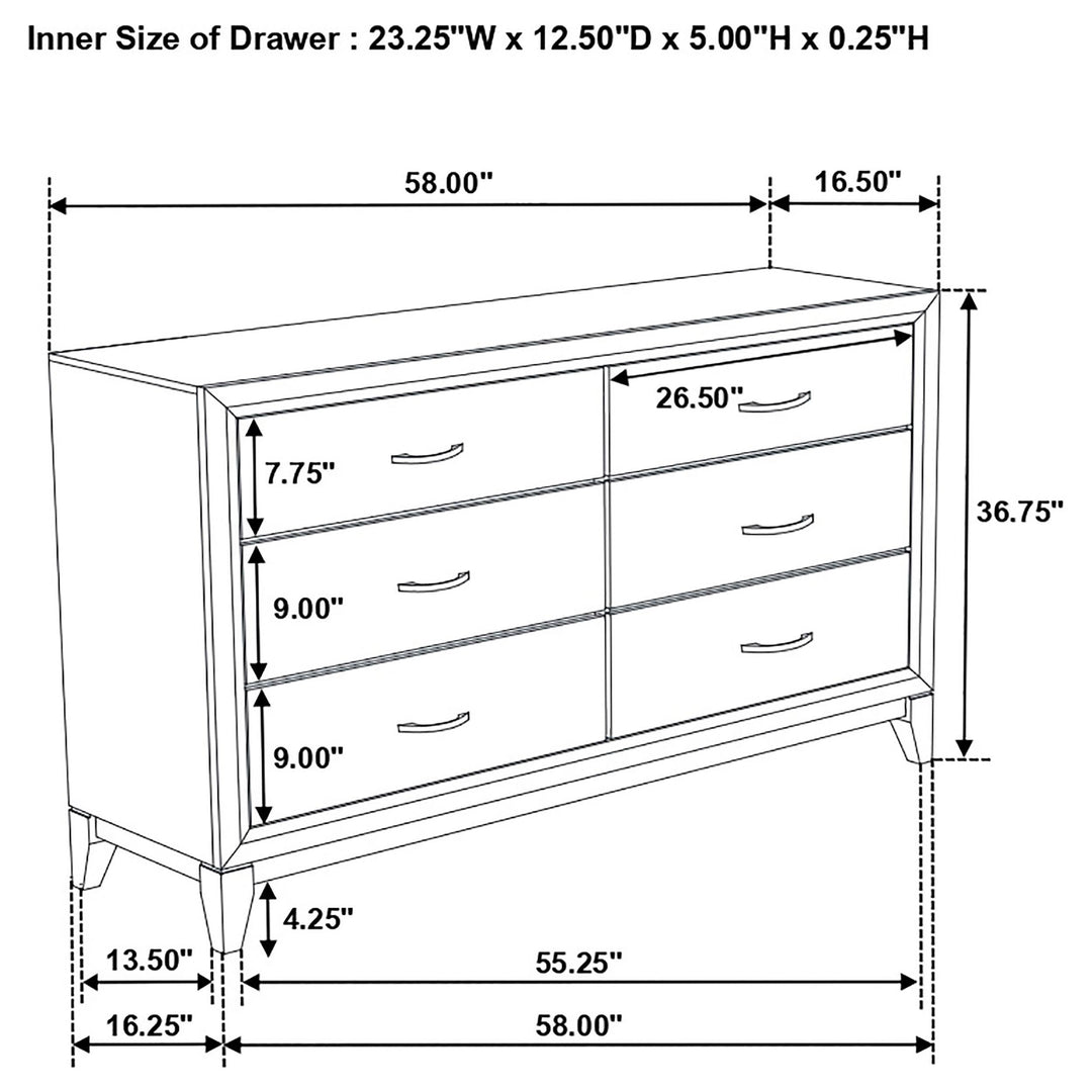 Watson Four-piece Full Bedroom Set Grey Oak