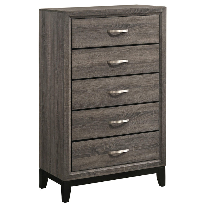 Watson Five-piece Eastern King Bedroom Set Grey Oak