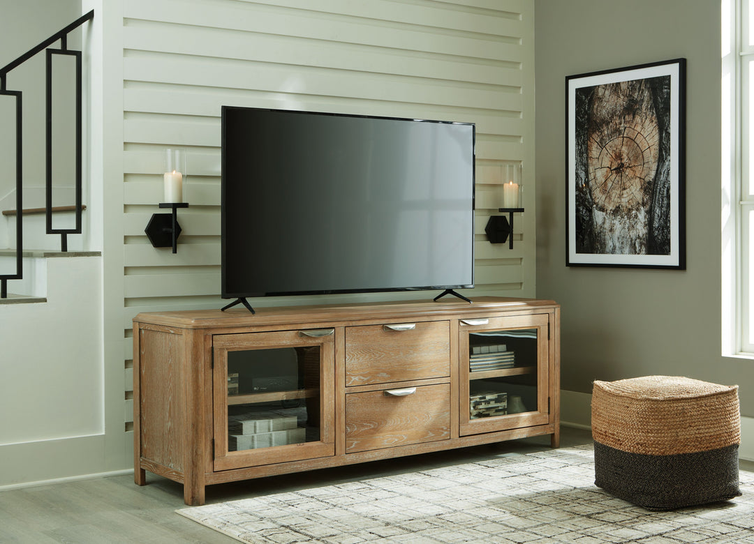 Rencott - Light Brown - Extra Large TV Stand